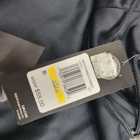 Under Armour Mens Medium Black Big Logo Hoodie Graphic Print Long Sleeve - Picture 5 of 9